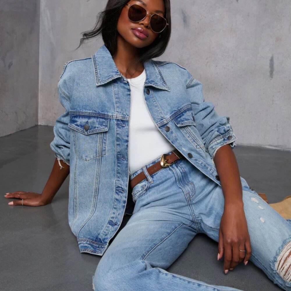 NWT VICI Influencer Oversized Denim Jacket
